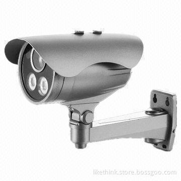 Waterproof IR Camera with 2-piece Array LEDs, 1/3 Sony CCD Sensor and 700TVL Resolutions, DC 12V